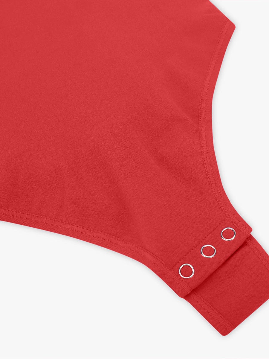 V-hals Sculpting T-shirt Bodysuit